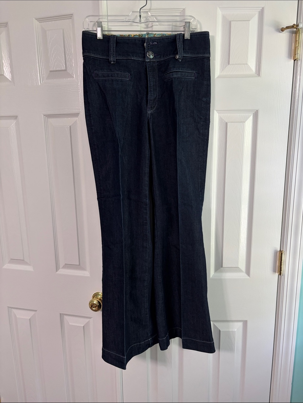 Robert Graham Dark Navy Wide-Leg Jeans